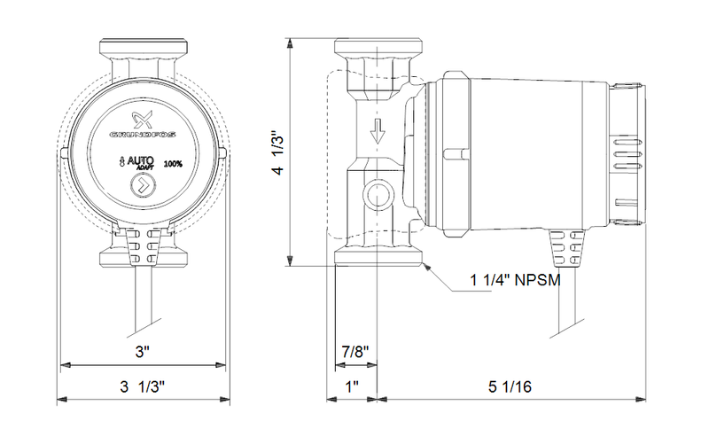 Grundfos 98420224 - COMFORT 10-16 A PM BU/LC