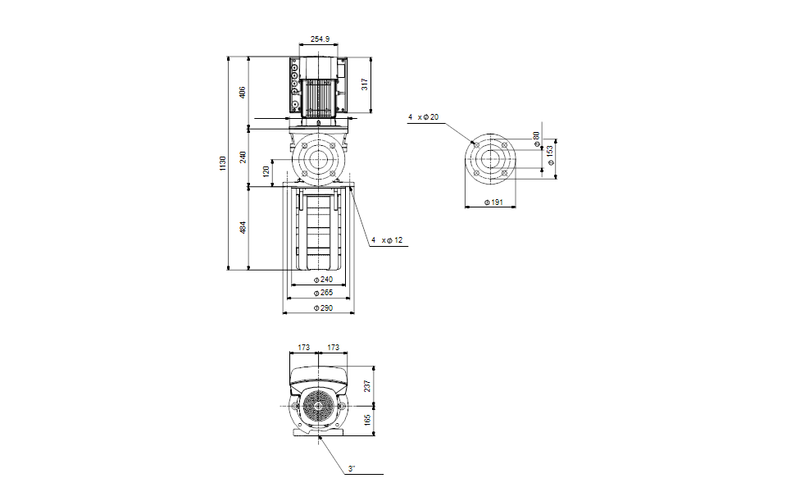 Grundfos 99573111 - MTRE 45-5/2 A-G-A-HUUV